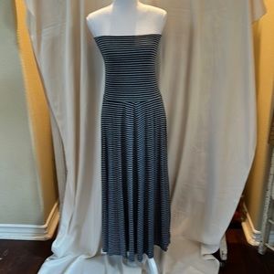 Lani California Blue/Gray Striped Skirt/Dress. Size L.